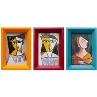 KARE DESIGN Gerahmtes Bild Portrait Cubism 13x18cm (3/Set)