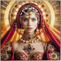 KARE DESIGN Gerahmtes Bild Saint Halo Lady 100x100cm