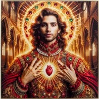 KARE DESIGN Gerahmtes Bild Saint Halo Man 100x100cm