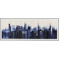 KARE DESIGN Gerahmtes Bild Shadow Skyline Blue 160x60cm