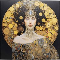 KARE DESIGN Glasbild Art Nouveau Lady 3D 80x80cm