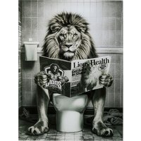 KARE DESIGN Glasbild Bath Lion 60x80cm