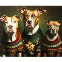 KARE DESIGN Glasbild Dog Familiy 110x90cm