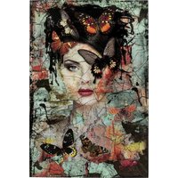 KARE DESIGN Glasbild Lady Butterfly 100x150cm