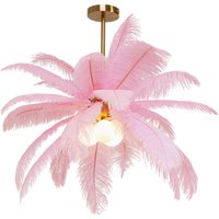 KARE DESIGN Hängeleuchte Feather Palm Pink Ø87cm