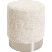KARE DESIGN Hocker Berry High Silber Beige Ø39cm