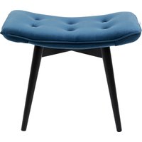 KARE DESIGN Hocker Black Vicky Velvet Petrol 59x37cm