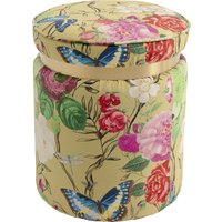KARE DESIGN Hocker Flower Fever Gelb Ø39cm