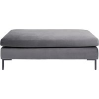 KARE DESIGN Hocker Gianni Velvet Grau Schwarz