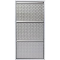 KARE DESIGN Schuhkipper Caruso 3-er silber/geflext