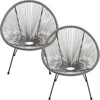 KARE DESIGN Sessel Acapulco Grau 2/Set
