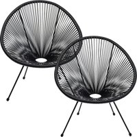 KARE DESIGN Sessel Acapulco Mono Schwarz 2/Set