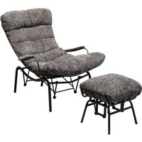 KARE DESIGN Sessel + Hocker Vienna Swing Grau