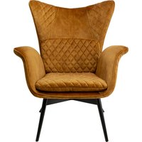 KARE DESIGN Sessel Tudor Velvet Goldbraun