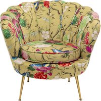 KARE DESIGN Sessel Water Lily Gold Flower Fever Gelb