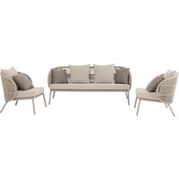 KARE DESIGN Sitzgruppe Sicily Taupe (3/tlg.)