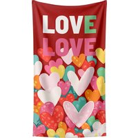 KARE DESIGN Strandtuch Big Love 90x170cm rot