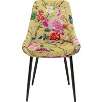KARE DESIGN Stuhl East Side Flower Fever Gelb