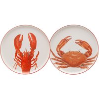 KARE DESIGN Teller Crabes Rot Ø27cm Sortiert
