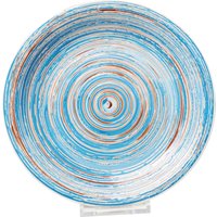 KARE DESIGN Teller Swirl Blau Ø27cm