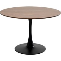 KARE DESIGN Tisch Schickeria Walnussoptik Schwarz Ø110cm