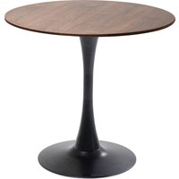 KARE DESIGN Tisch Schickeria Walnussoptik Schwarz Ø80cm