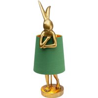 KARE DESIGN Tischleuchte Animal Rabbit Gold/Grün 68cm
