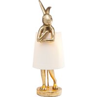 KARE DESIGN Tischleuchte Animal Rabbit Gold/Weiß 68cm