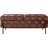 KARE DESIGN Truhenbank Weave Mocca 121cm