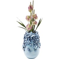 KARE DESIGN Vase Butterflies Lightblue 35cm