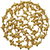KARE DESIGN Wandobjekt School of Koi Gold Ø160cm