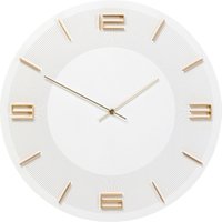 KARE DESIGN Wanduhr Leonardo Weiß/Gold Ø49cm