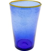 KARE DESIGN Wasserglas Bubbles Blau 14cm