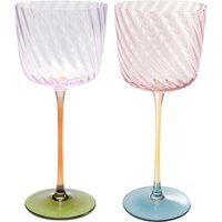 KARE DESIGN Weinglas Twist 22cm Sortiert