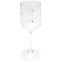 KARE DESIGN Weißweinglas Glam Dots Gold 22cm