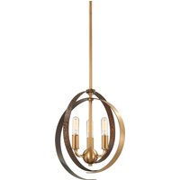 Three Light Pendant (Convertible To Semi Flush)