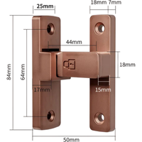 Dwuścieżkowy 90° zamek z zaczepem 84 × 50 mm odlew ze stali nierdzewnej z obrotowym mechanizmem do drzwi, bramek i mebli czerwony