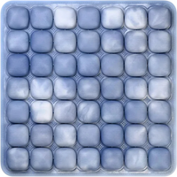 Ergonomiczny nafukiwany poduszka siedząca 40 × 40 × 3 cm 3D powietrzny podkład TPU Lycra do długiego siedzenia jasnoniebieski