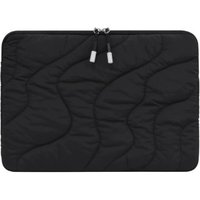 Miękka torba na laptopa pikowana na zamek 32,5 x 23,5 cm tekstylne etui na MacBook Air 13 cali do plecaka i teczki do szkoły i pracy czarny