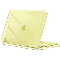 Ochronny pokrowiec na MacBook Neo 13 cali model S3404 cienkie dwuczęściowe etui odporne na zarysowania i odciski palców do szkoły i pracy żółty