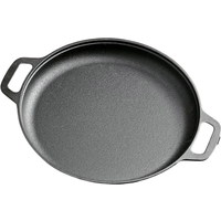 Płytka patelnia do smażenia i opiekania z nieprzywierającą powłoką i szybkim nagrzewaniem o średnicy 28 cm w czarnym kolorze z dwoma bocznymi uchwytam