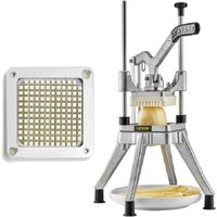 Ręczna krajalnica do warzyw 6,35 mm ze stali nierdzewnej Ręczna krajalnica do owoców i warzyw Siekacz do warzyw z ergonomicznym uchwytem 22 x 47 cm