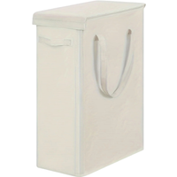 Składany kosz na pranie 60 l z pokrywą i uchwytami 65 x 41 x 22 cm tekstylny kosz do łazienki i pralni
