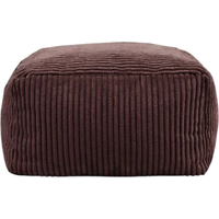 Taburet podnożka bez wypełnienia 40 l 40 x 24 cm miękki komfortowy wygodny podnóżek stylowy mały siedzisko kostka do salonu brązowy