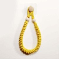 1 Pcs Rope Towel Holder (Yellow) Rope Paper Bathroom Rack Toilet Paper Roll Holder Wooden Towel Rack in Retro Jute Rope for Kitchen Room
