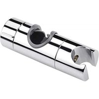 1-piece shower holder, universal silver shower head holder, suitable for shower rods from 18 to 25 mm, made of sturdy ABS, thickened and improved