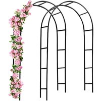 Tonchean - 1 x Garden arch 240 x 140 x 37 cm for climbing plants, rose arch, stake, outdoor decoration