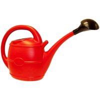 2 x 10 Litre Red Lightweight Watering Cans With Sprinkler Heads and Handles