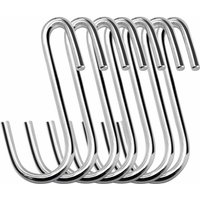 Cyslmuk - 10 Pack 6cm Heavy Duty s Hooks for Kitchen, Bathroom, Bedroom and Office (20 Pack, Small, Silver)