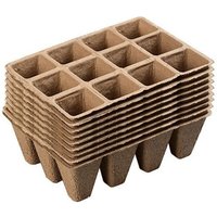 Tinor - 10 Packs of 120 Cells Degradable Seed Pots Fiber Seed Pots for Seedlings